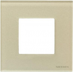 N2271 CP Single frame, pearl glass, 2 modules Zenit 2CLA227100N3502 2CLA227100N3501 | 8427238102887