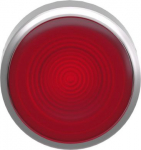 Red flush illuminated pushbutton head &Oslash;22 spring return for integral LED. range of product: Harmony XB4 - device short name: ZB4 - product compatibility: integral LED - mounting diameter: 22 mm - operator additional information: with grooved lens - e ...