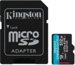 Kingston | Canvas Go! Plus | 512 GB | microSD | Flash memory class Class 10, UHS-I, U3, V30, A2 SDCG4/512GB | 740617348040