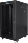 Lanberg | Rack cabinet 19" free-standing 22U/800x800 (flat pack) with glass door, LCD | FF01-8822-12BL | Black FF01-8822-12BL | 5901969433906