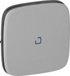Cover plate Valena Allure -one/two-way switch/push-button -with blue lens - alu 755087 | 3414970482259