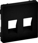 DOUBLE LOUDSPEAKER SOCKET COVER MAT BLACK VALENA LIFE 756372 | 3414972053631