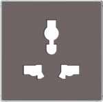 Color: Taupe .   Cover plate with universal type figure for universal socket outlet code: 8139. 2CLA853900A6301 | 8427238236582