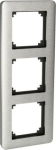 Cover frame, Exxact Solid, 3 gangs, brushed steel WDE004353 | 3606480208256