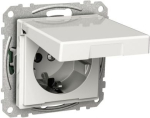 Socket-outlet, Exxact, 2P + E, 16A, side earth, with shutter, screwless terminals, white WDE002577 | 3606480203398