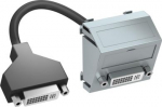 Multimedia Adapteris, DVI ar kabeli, rozete-rozete 45x45mm, PC, alumīnija lakots 6104772 | 4012195898764