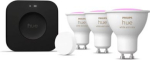 Hue Starter set, LED bulbs GU10 4.2W 400lm White and Colour Ambiance 3pcs. + Smart button + Hue Bridge Pro 929003666514 | 8720169374560
