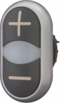 M22-DDL-S-X4/X5 Double actuator pushbutton white/black "+/-" RMQ-Titan 218145 | 4015082181451