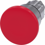 Mushroom pushbutton, 22 mm, round, metal, shiny, red, 40 mm, latching, Pull-to-unlatch mechanism 3SU1050-1BA20-0AA0 | 4011209967601