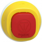 Illuminated emergency stop head, Harmony XB5, plastic, red, 22mm, trigger latching turn to release, ZB5AS84W3B | 3606489744977