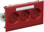 3-gang Master socket, CYB-PS, 37&deg;, red, Thorsman 5951679 | 7332418021340