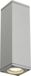 THEO UP/DOWN OUT wall light, square, silver-grey GU10, max. 2x35W 229532 | 4024163097208