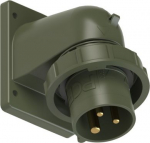 CEE-flanged plug angled 3x16A (2P+PE) 6h IP67 green 777132-6.U | 9003399459191