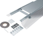 flush floor trunking with foil nw 300 for sealing tape levelling range 105-150mm BKFD300105 | 4012002240168