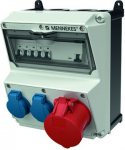 Distribution box AMAXX ar RCD, 1xCEE 32A 5p 400V + 2xSCHUKO 16A 230V, IP44 920015 | 4015394223146