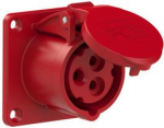 Panel Socket 3x16A (2P+PE) 9h IP44/IP54 70x70 red 313-9 | 9003399043765