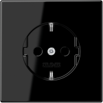 Socket outlet 16A/250V, grounded, with child protection, screwless, black, LS LS1520KISW | 4011377063075