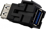 USB 3.0 Connector jack, Keystone, black, Merten MEG4582-0001 | 4042811185985