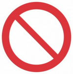 Sign forbidden 120x160mm 014Z12016002