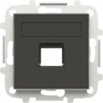 Cover plate for data outlet 1xRJ45, 8518.1 NS, black, Sky Niessen 2CLA851810A1501 | 8427238135953
