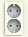 Double schuko socket, shuttered 2CHH223457C6017 | 8592624112143