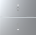 Color: Silver.   Rocker cover with light symbol for KNX sensor/actuator.   Suitable for codes: RB/U 1.1.   Size: 2 modules. 2CLA222110N1301 | 8427238242408