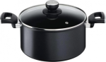 TEFAL | Unlimited Stewpot | G2554672 | 5 L | Aluminum | Dishwasher proof | Lid included | Black G2554672 | 3168430311848