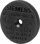 Transponder MDS D124 for RF200/RF300 ISO/MOBY D button Heat-resistant up to +180 &deg; ISO 15693 Chip type, NXP ICODE SLI, 112 byte user memory  27x 4 mm (DxH)  Minimum ordering quantity 20 units 6GT2600-0AC10 | 4042948517512
