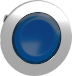 Head for pilot light, Harmony XB4, metal, blue flush mounted, 30mm, universal LED, plain lens ZB4FV063 | 3606489582579