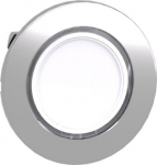 Head for illuminated push button, Harmony XB4, black metal, white flush, 30mm, spring return, univer ZB4FW313 | 3606489582654