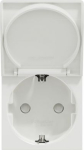 Socket outlet, mechanism, 2P+E, 16A, Schuko, with shutter, white NU303718TA | 3606489453886
