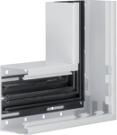 Flat angle of base profile for wall trunking BR 85x130mm of PVC in light grey R88557035 | 4012740155793