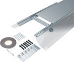 flush floor trunking with foil nw 300 for sealing tape levelling range 145-190mm BKFD300145 | 4012002240175