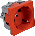 1 set Socket IP20, 16A, 250V, 45x45x40mm,red, QUADRO QS 45X45_BB | 8595568925565