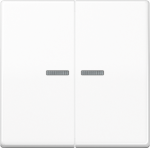Two gang cover plate with a window for lighting, white AS500W AS591-5KO5WW | 4011377299559