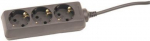 Extension 3 sockets 3m 3r.3G 1 m , black 133003 PAGACU38 | 4744984010261