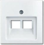 Cover plate for data communication 2xRJ45 white 1803-02-94-507 basic55 2CKA001753A0095 | 4011395090824