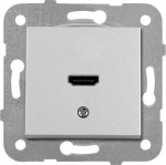 HDMI socket, silver, Novella 92507168