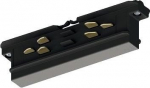 Straight connector XTS 21-2 for 3-phase track system, black 9014776 | 09014776