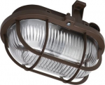 Bulkhead OVAL 1x60W E27 IP44 brown 502019 | 5905963502019