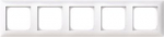 1725F85-916 Cover frame, 5-gang, White, Saga 2TKA00004819 | 6438199009261