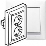 PRISE 2X2P+T SCHUKO A VIS BLANC 774400 | 3245067744000