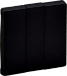 ROCKER FOR 3 GANG SWITCH MAT BLACK VALENA LIFE 756032 | 3414972088114