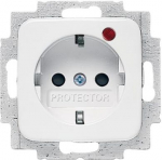 Busch-Protector&reg; SCHUKO&reg; socket insert Safety Shutter with Neon lamp /Red with screw terminals alpine white - Reflex SI 2CKA002013A5321 | 4011395123027