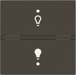 Color: Total Anthracite.   Rocker cover with light symbol for KNX sensor/actuator.   Suitable for codes: RB/U 1.1.   Size: 2 modules. 2CLA222110N1601 | 8427238242415