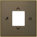Color: Antique Gold.   Cover plate with RTC symbols for free@home room temperature controler code: RTC-F-1, RTC-F-1-WL and RTC-F-2.1-1-WL.   Cover plate with RTC symbols for KNX room temperature controler code: 6108/18-500. 2CLA854060A1201 | 84272381 ...