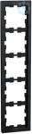 D-Life stone frame, 5-gang, slate p olished MEG4050-6547 | 4042811198077