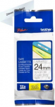 Brother | TZE-151 Laminated Tape | Black on Clear | TZe | 8 m | 2.4 cm TZE151 | 4977766684996