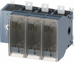 Switch disconnector with fuse 400 A, Size 4, 3-pole for LV HRC fuse Sz. 1 and 2 Front operating mechanism left Basic unit without handle flat terminal 3KF switch disconnector with fuses as main, EMERGENCY STOP or maintenance switch. Depending on thei ...