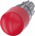 EMERGENCY STOP mushroom pushbutton, 22 mm, round, metal, shiny, red, 30 mm, positive latching, acc. to EN ISO 13850, rotate-to-unlatch EMERGENCY STOP mushroom pushbuttons SIRIUS ACT in accordance with EN ISO 13850 for controlling safety-related appli ...